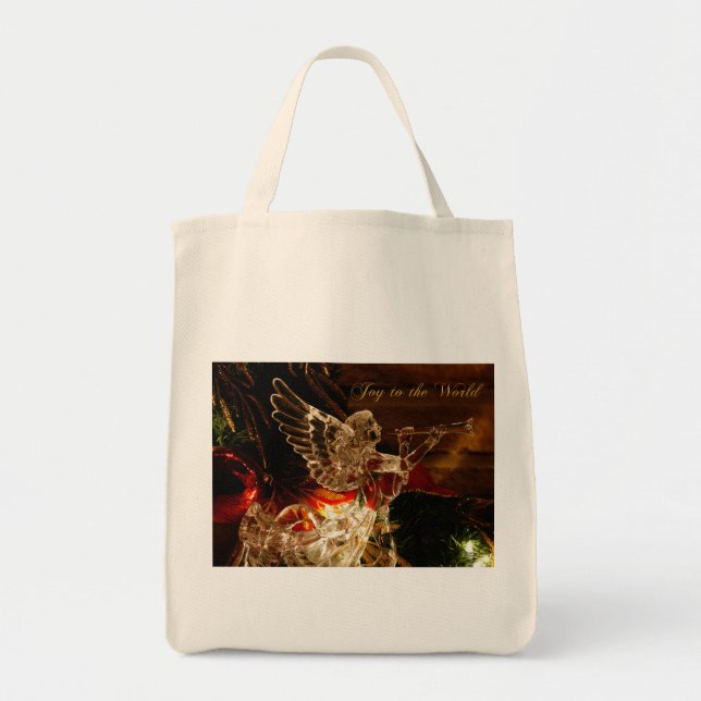 Tote Bag ange de cristal Noël Joie au monde (Devant)