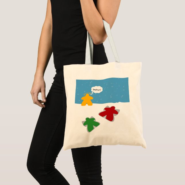 Tote Bag Ange de neige Meeples Basic Fourre-tout (Devant (produit))
