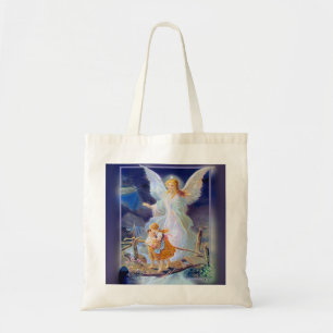 Tote Bag Ange gardien, enfants et pont