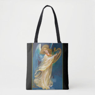 Tote Bag Ange jouant de la musique sur une harpe