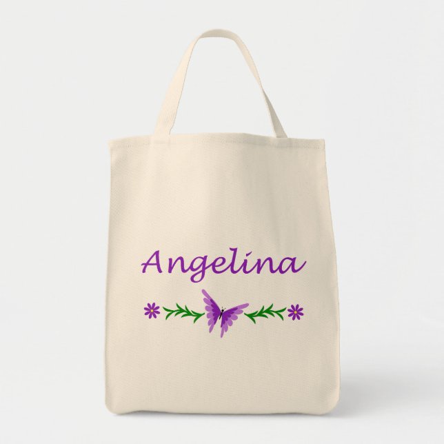 Tote Bag Angelina (papillon pourpre) (Devant)