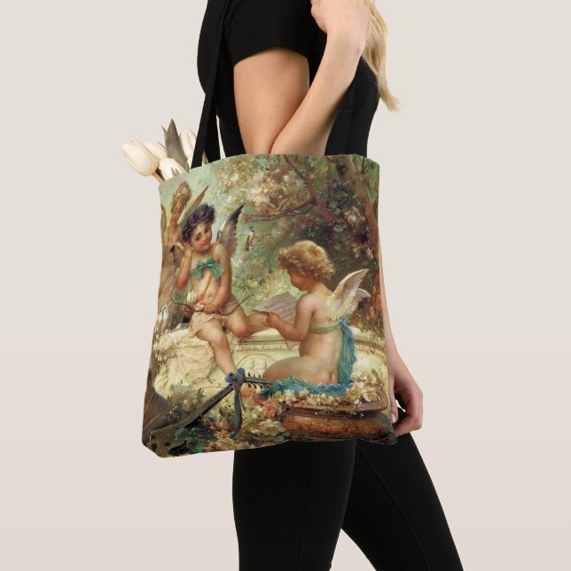 Tote Bag Angels de musicien par Hans Zatzka, Art Victorien (De près)
