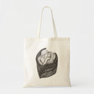 Tote Bag Angels Kissing, noir et blanc Design