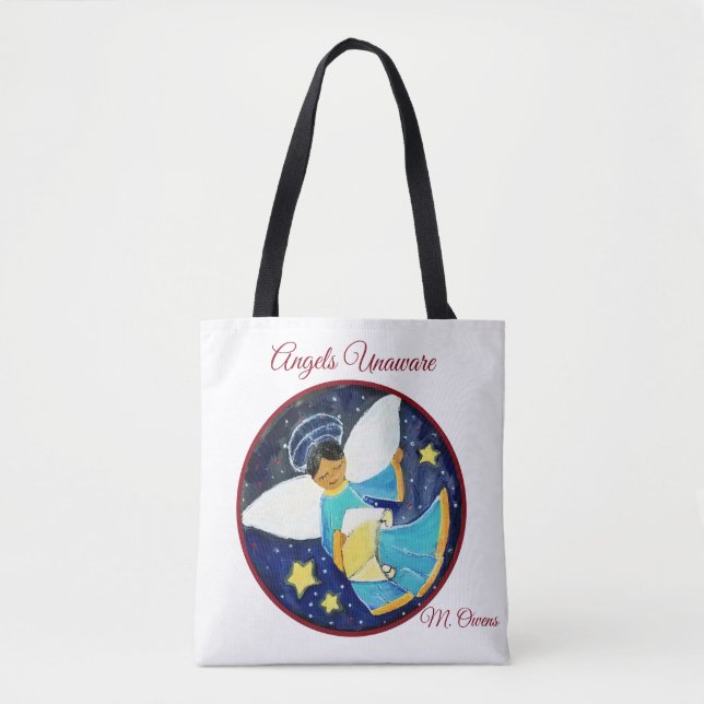 Tote Bag Angels Unware (Ange afro-américain) (Devant)