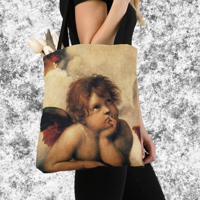 Tote Bag Anges de la Madone Sixtine par Raphaël Sanzio (Créateur téléchargé)