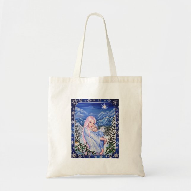 Tote Bag Anges de neige (Devant)