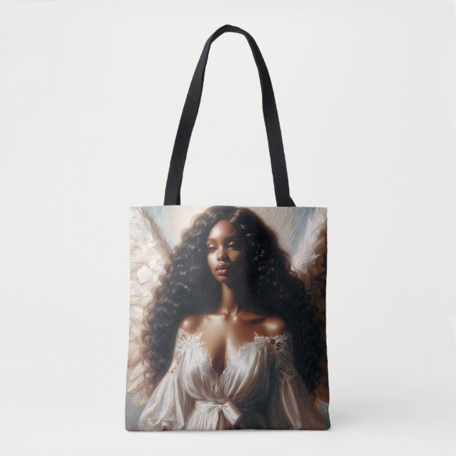Tote Bag Anges Femmes Noires Angelcore (Devant)