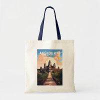 Angkor Vat Cambodge Travel Art Vintage