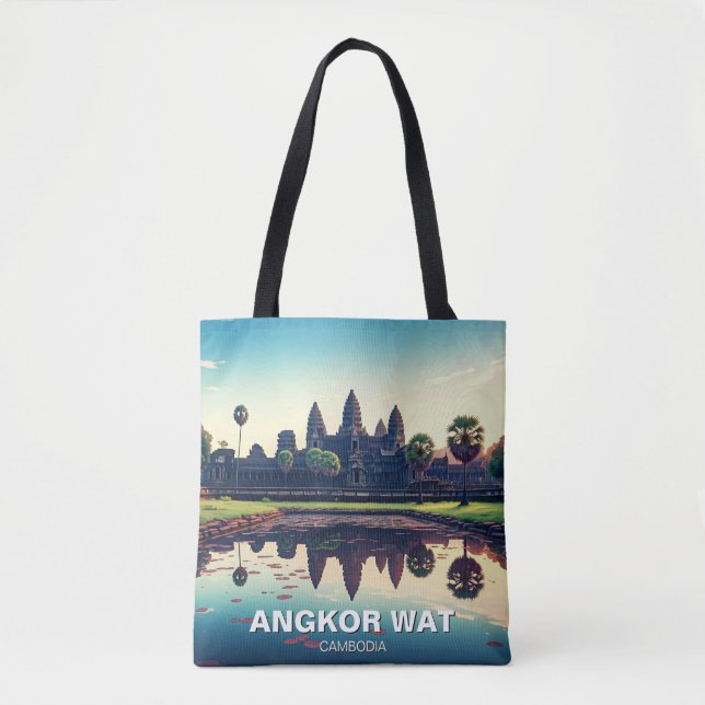 Tote Bag Angkor Wat Cambodia à Dawn (Devant)