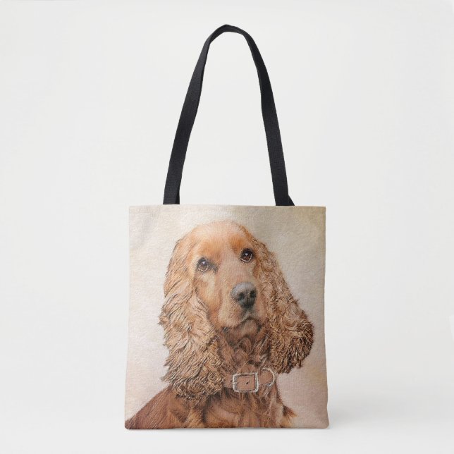 Tote Bag Anglais Cocker Peinture Espagnole - Art Chien orig (Devant)