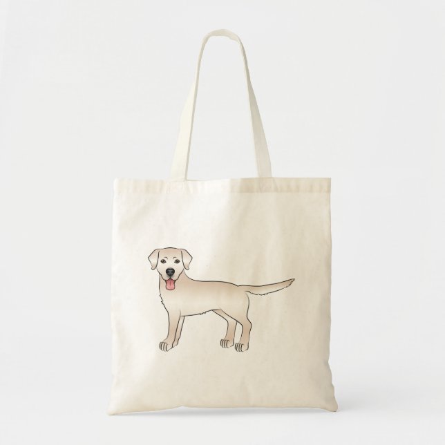 Tote Bag Anglais Cream Labrador Retriever Dessin Chien (Devant)