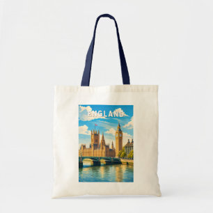 Tote Bag Angleterre Royaume-Uni Illustration Voyage Art