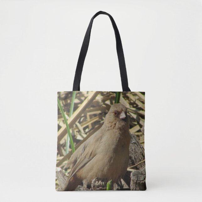 Tote Bag Animal Brown Towhee Oiseau Photo Nature (Devant)