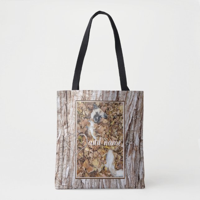 Tote Bag animal de compagnie photo collage moderne (Devant)