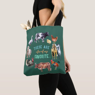 Tote Bag Animal de ferme Voici quelques-uns de mes aquarell