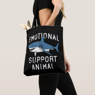 Tote Bag Animal de Soutien Émotionnel Requin Drôle et Effra