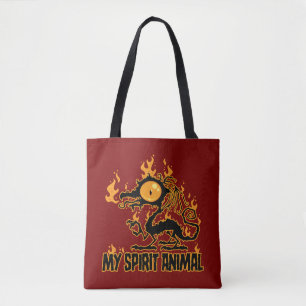 Tote Bag Animal d'Esprit Dragon Croustillant Fougueux
