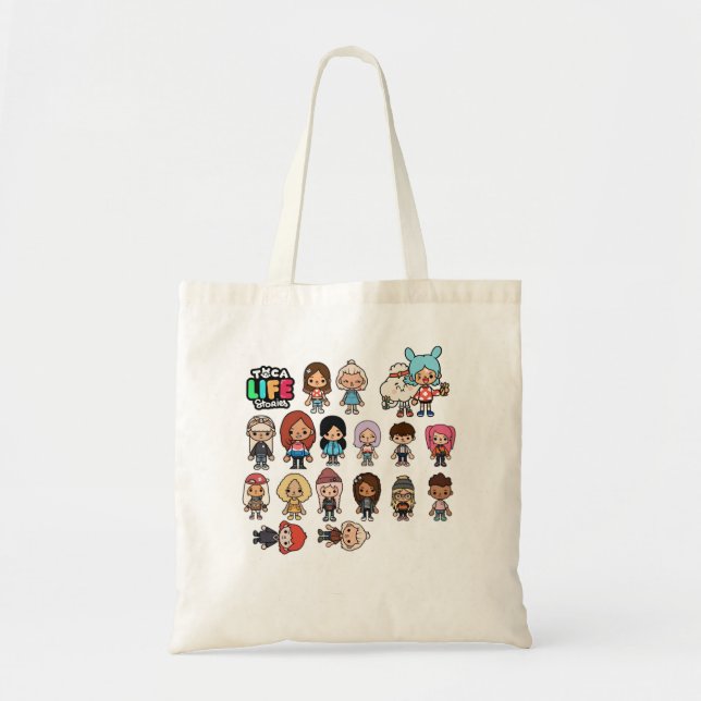 Tote Bag Animal Manga Toca Boca Anime Cadeau Pour Noël (Devant)