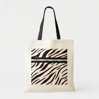 Tote Bag Animal print zebra black and white bag market