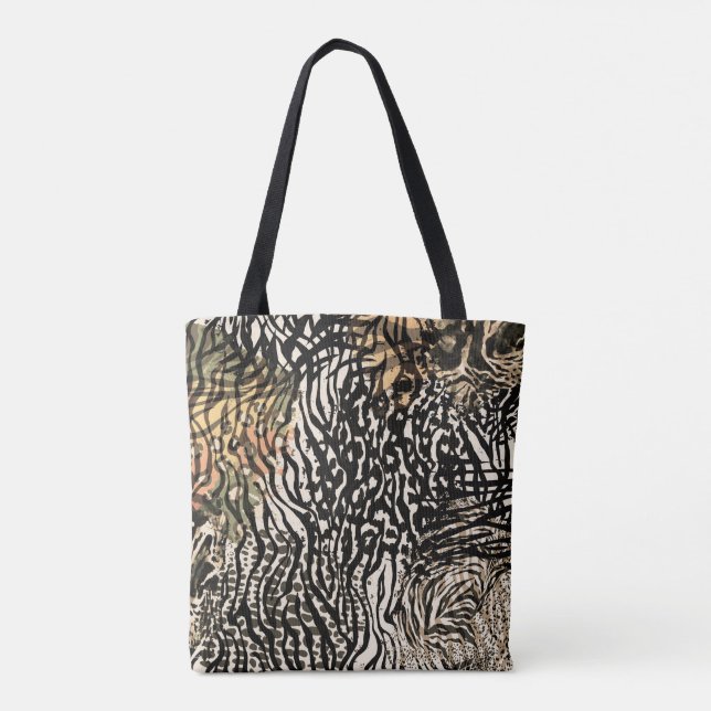 Tote Bag Animal print zebra modern Luxury (Dos)