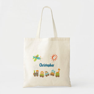 Tote Bag Animal Toy Train et avion Personnalisé