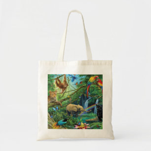 Tote Bag Animals living together throw pillow