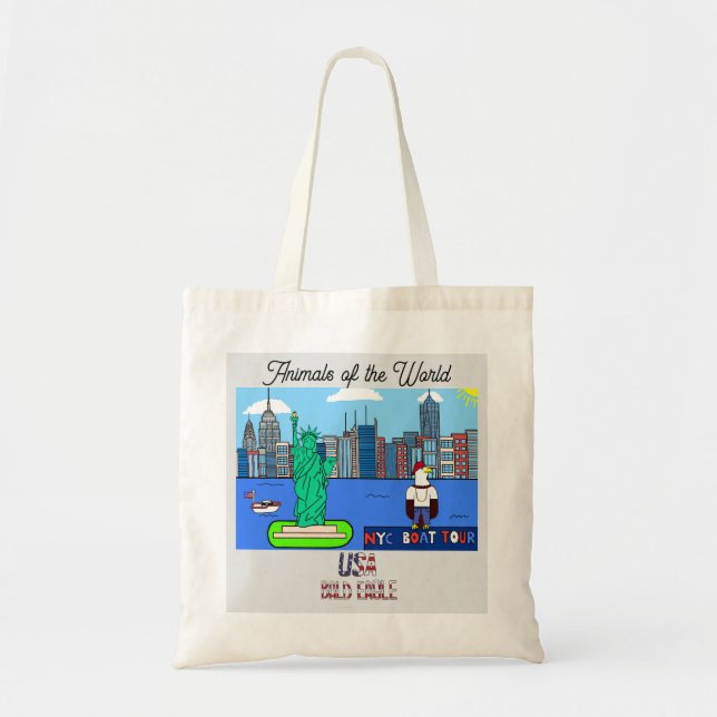 Tote Bag Animals of the World USA: Bald Eagle (Devant)