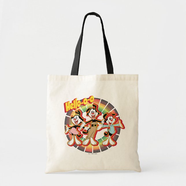 Tote Bag Animaniacs | Hello-o Retro Equalizer Graphic (Devant)