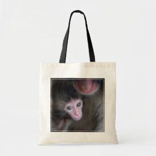 Tote Bag Animaux de bébés cutest Bébé Macaque singe et mè