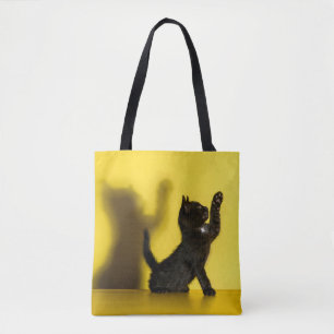 Tote Bag Animaux de bébés cutest   Black Cat Jouer