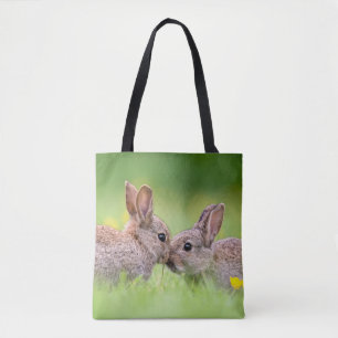Tote Bag Animaux de bébés cutest Bunny Kiss