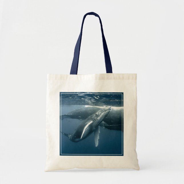 Tote Bag Animaux de bébés cutest | Calf de baleine à bosse (Devant)
