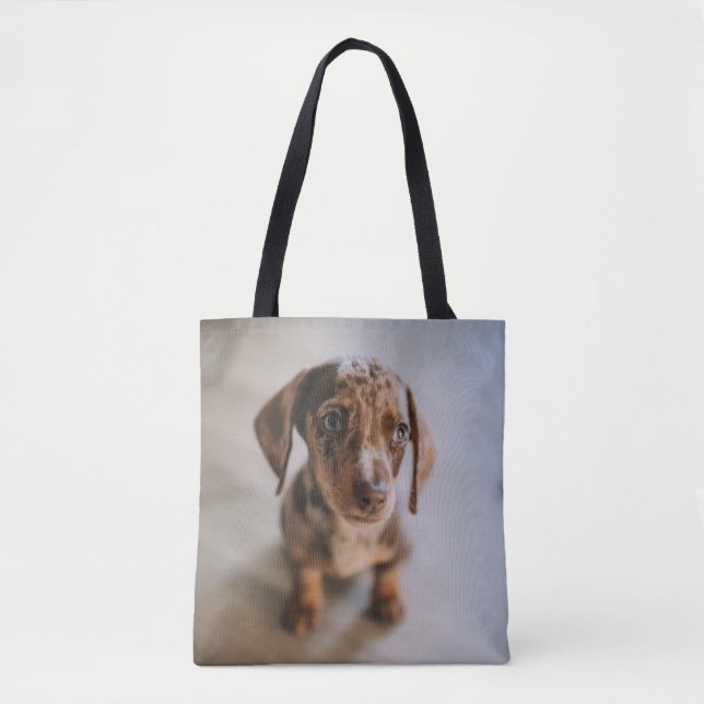 Tote Bag Animaux de bébés cutest | Chiot Brown (Devant)