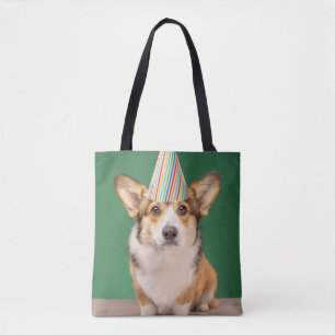 Tote Bag Animaux de bébés cutest   Corgi Anniversaire Chiot