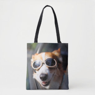 Tote Bag Animaux de bébés cutest Corgi lunettes dans la v