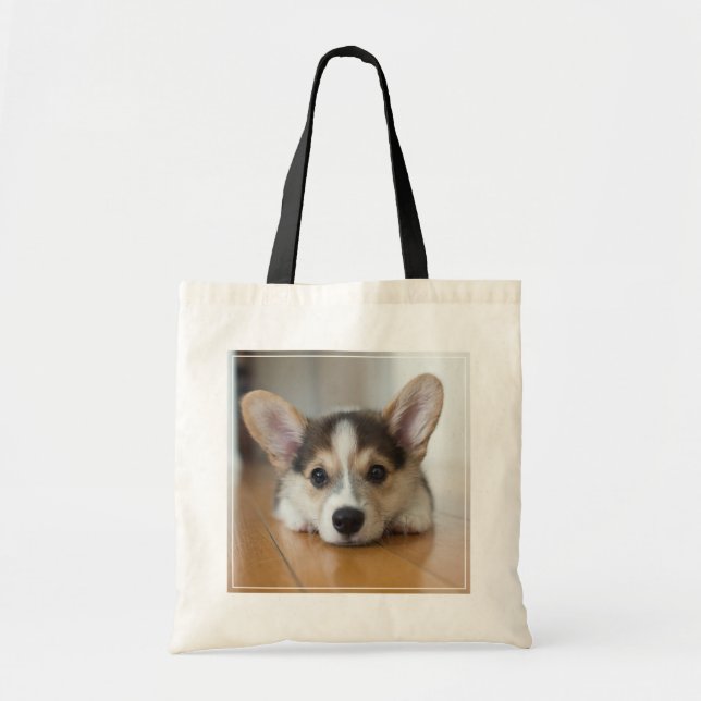 Tote Bag Animaux de bébés cutest | Corgi Puppy (Devant)