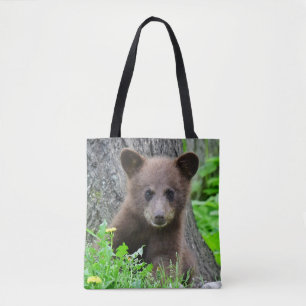 Tote Bag Animaux de bébés cutest Cube d'ours Brown