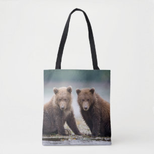 Tote Bag Animaux de bébés cutest   Deux petits ours d'ours