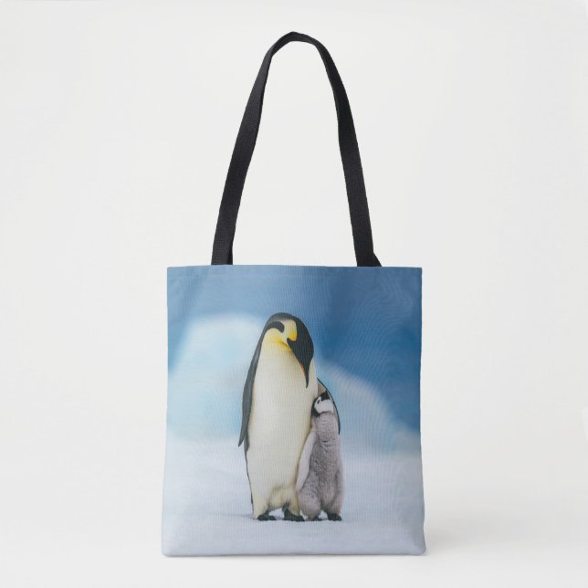 Tote Bag Animaux de bébés cutest | Empereur Penguin Chick (Devant)