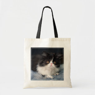 Tote Bag Animaux de bébés cutest   Fluffy B&W Kitten