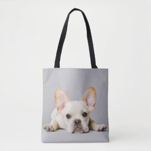 Tote Bag Animaux de bébés cutest French Bulldog Lying Dow