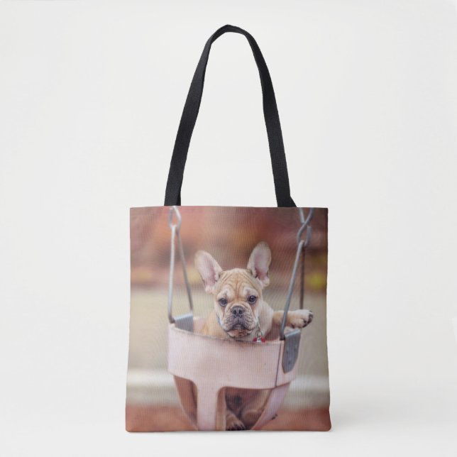 Tote Bag Animaux de bébés cutest | French Bulldog Playgroun (Devant)