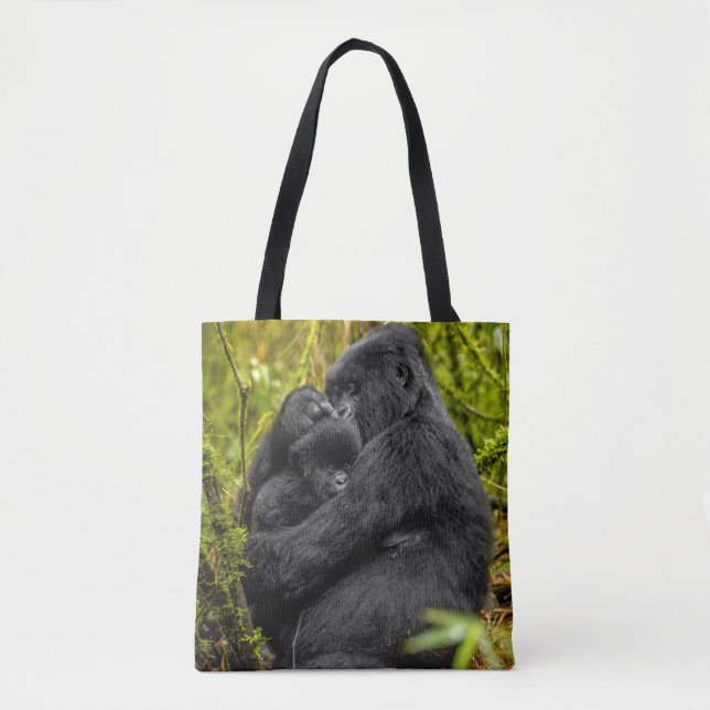 Tote Bag Animaux de bébés cutest | Gorilla & bébé (Devant)