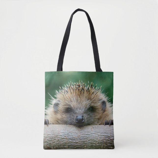 Tote Bag Animaux de bébés cutest | Hedgehog Smile (Devant)