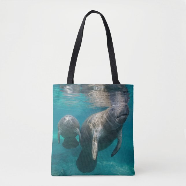 Tote Bag Animaux de bébés cutest | Manat & bébé (Devant)