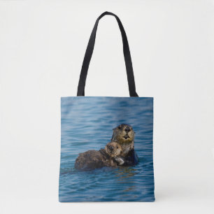 Tote Bag Animaux de bébés cutest   Mère & Bébé Sea Otter