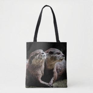 Tote Bag Animaux de bébés cutest   Otters tenant les mains