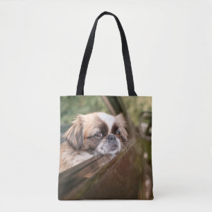 Tote Bag Animaux de bébés cutest Pekingese Chiot en voitu