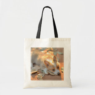 Tote Bag Animaux de bébés cutest Shy Corgi