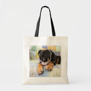 Tote Bag Animaux de bébés cutest Shy Old English Bulldog